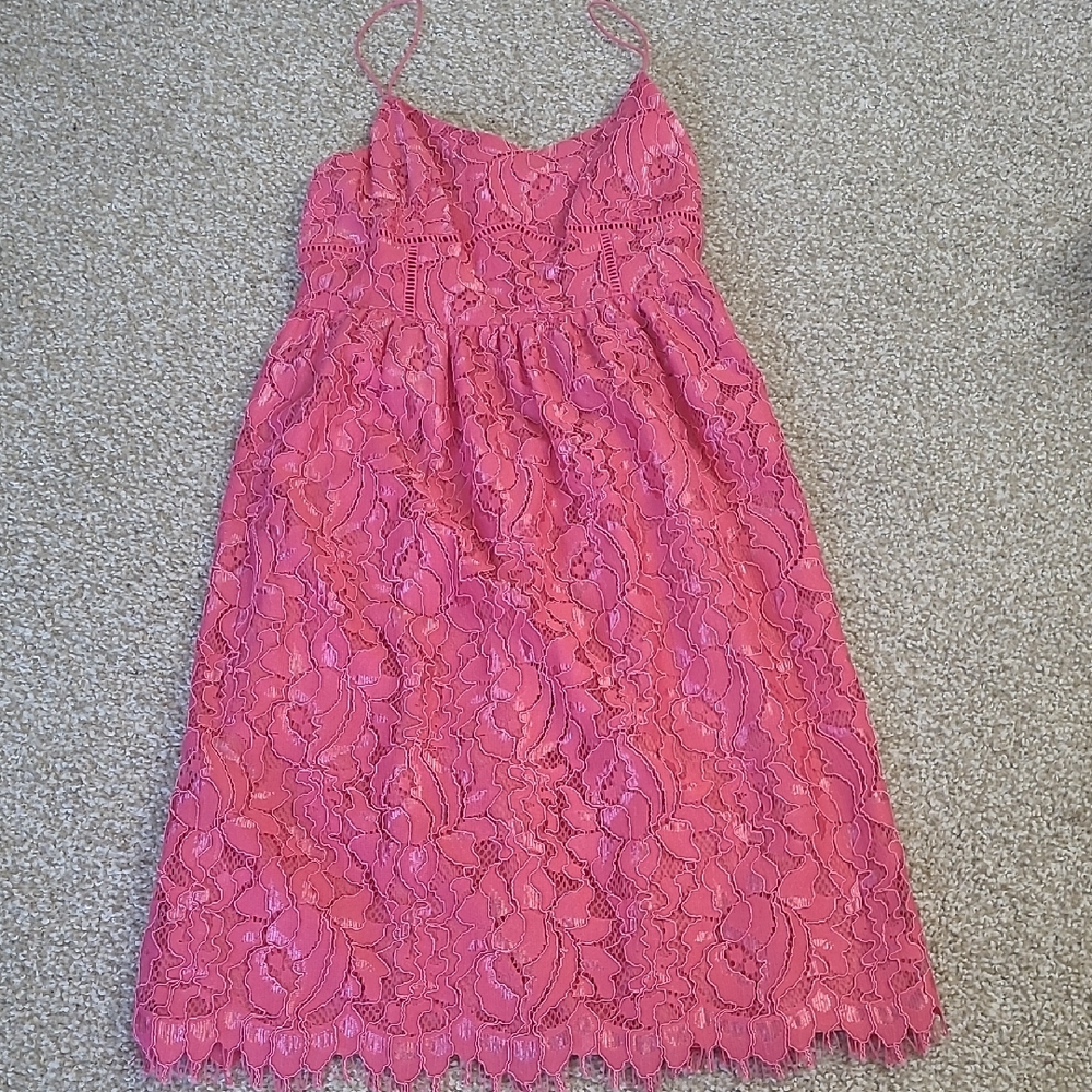 CeCe Pink Sleeveless Spaghetti Strap Sundress for Weddings